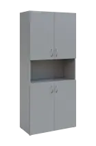 NN 5 - 84DN skříň vysoká, 4-dveřová/nika, 1800x800x400, šedá